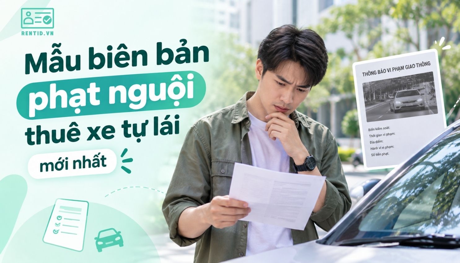 Mẫu biên bản phạt nguội thuê xe tự lái mới nhất