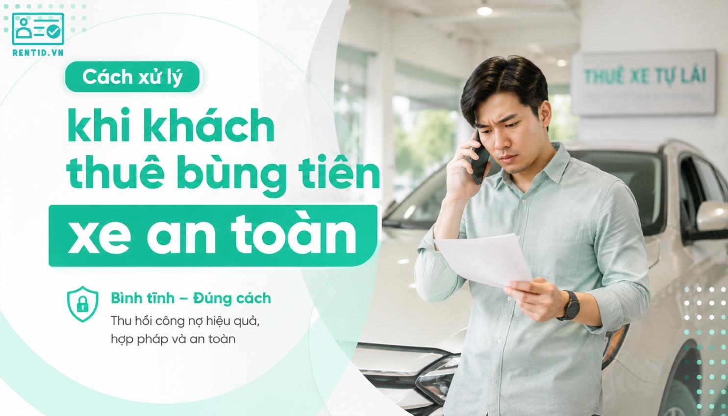 Cách xử lý khi khách thuê bùng tiền xe an toàn